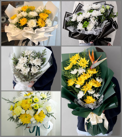 河南南阳卧龙区陆营镇双庙村白事花束代送